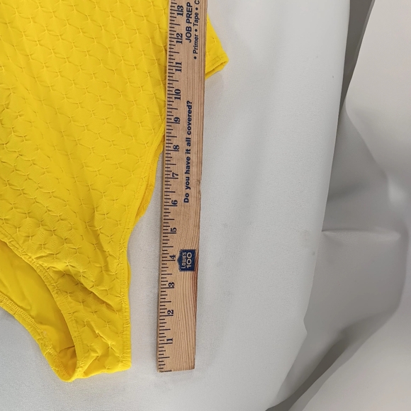 ASOS DESIGN WOMENS SIZE 10 ONE PIECE SWIMSUIT YELLOW SWIMWEAR BODYSUIT - Picture 14 of 16